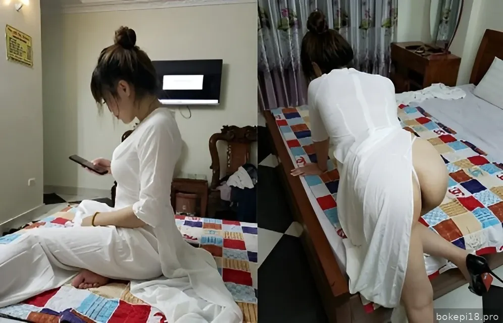 Gadis Ao dai dengan payudara besar